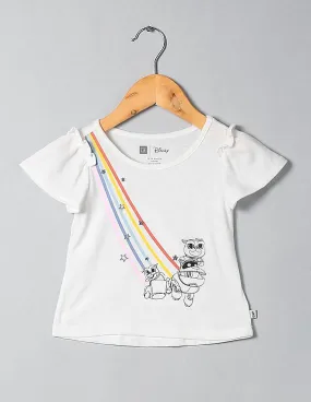 GAP Girls White Disney Pugs Graphic T-Shirt