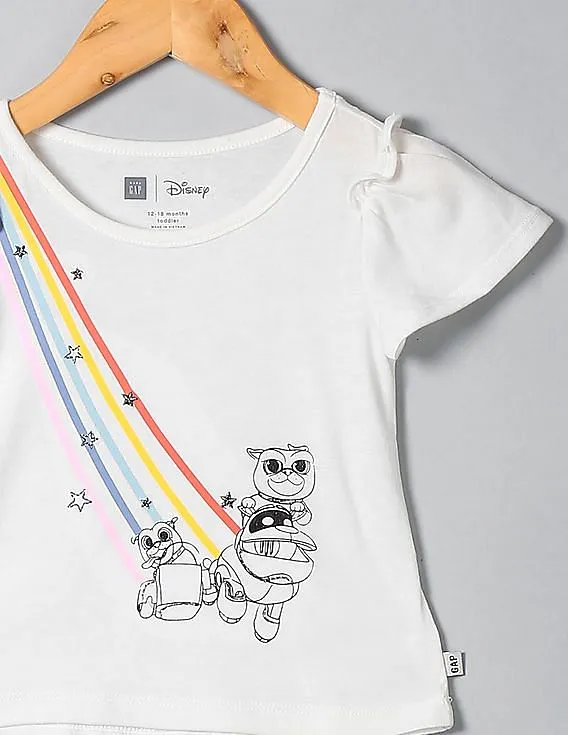 GAP Girls White Disney Pugs Graphic T-Shirt