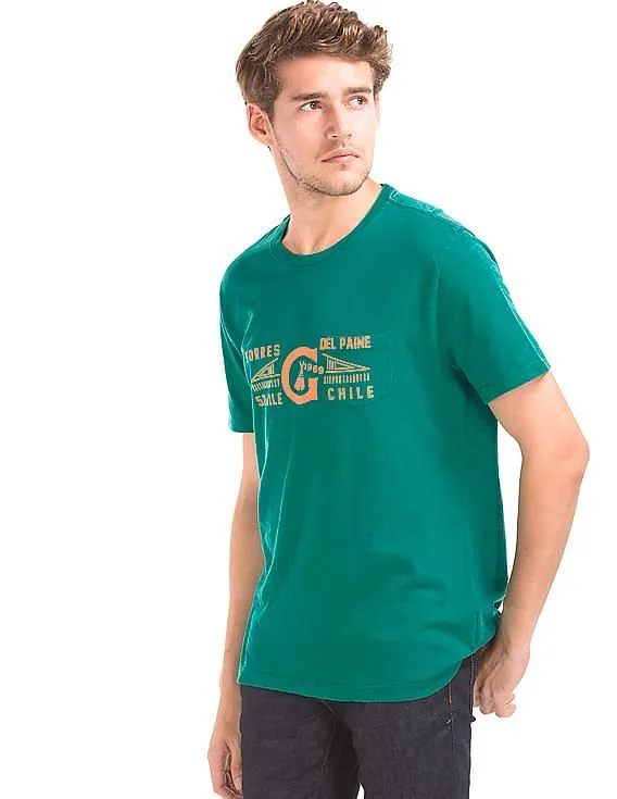 GAP Men Green Destination Graphic Tee