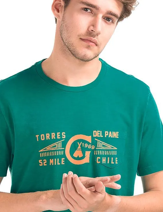 GAP Men Green Destination Graphic Tee