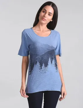 GAP Women Blue Pine View Graphic Tee