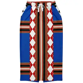 Gold Line Blue Eco-Poly Long Pocket Skirt