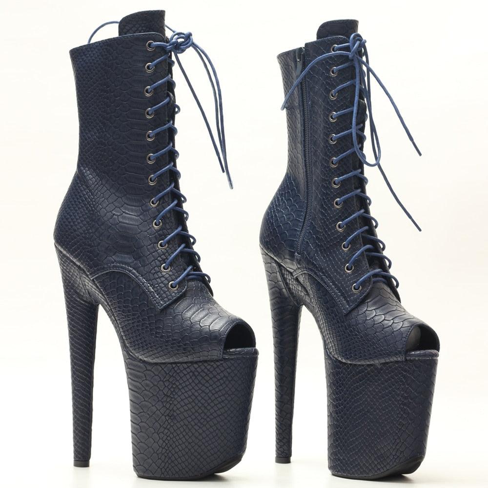 Gothic Fetish Pole Dancer Stripper Clubwear Sexy High Heel Ankle Boots