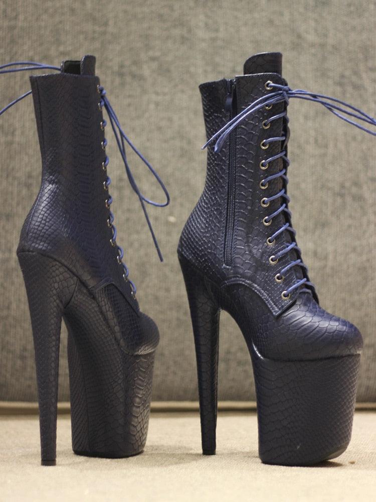 Gothic Fetish Pole Dancer Stripper Clubwear Sexy High Heel Ankle Boots