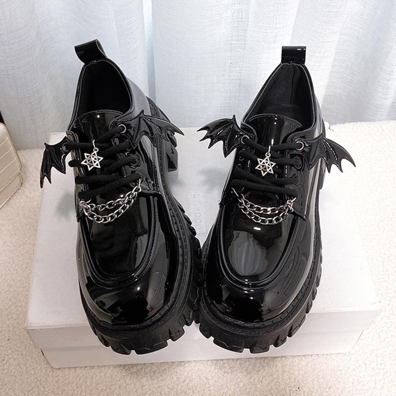 Gothic Shoes Style Patent Leather Pumps