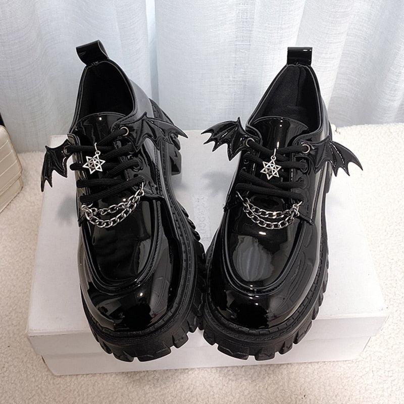 Gothic Shoes Style Patent Leather Pumps