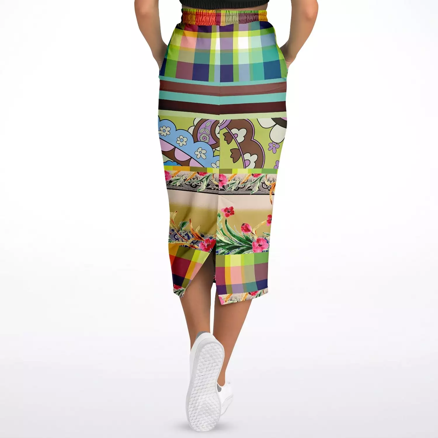 Green Apple Soho Eco-Poly Long Pocket Skirt