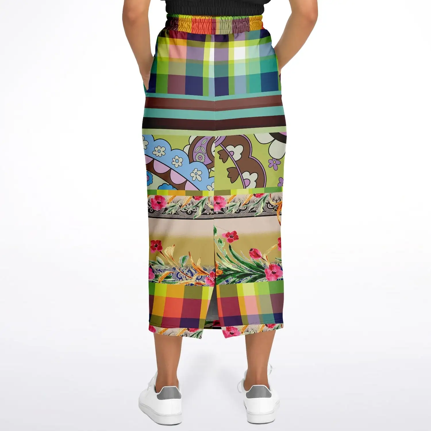 Green Apple Soho Eco-Poly Long Pocket Skirt