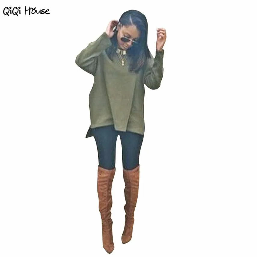 Green Women Hoodies Sweatshirts 2016 Autumn Long Sleeve Irregular Pullover Sweatshirts Chandal Mujer Completo#C126 SM6