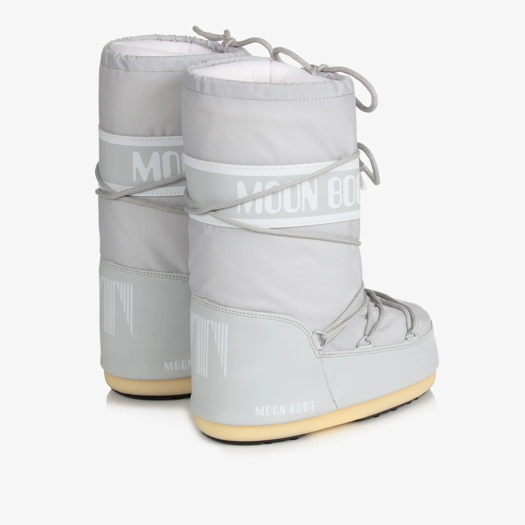 Grey & White Icon Snow Boots