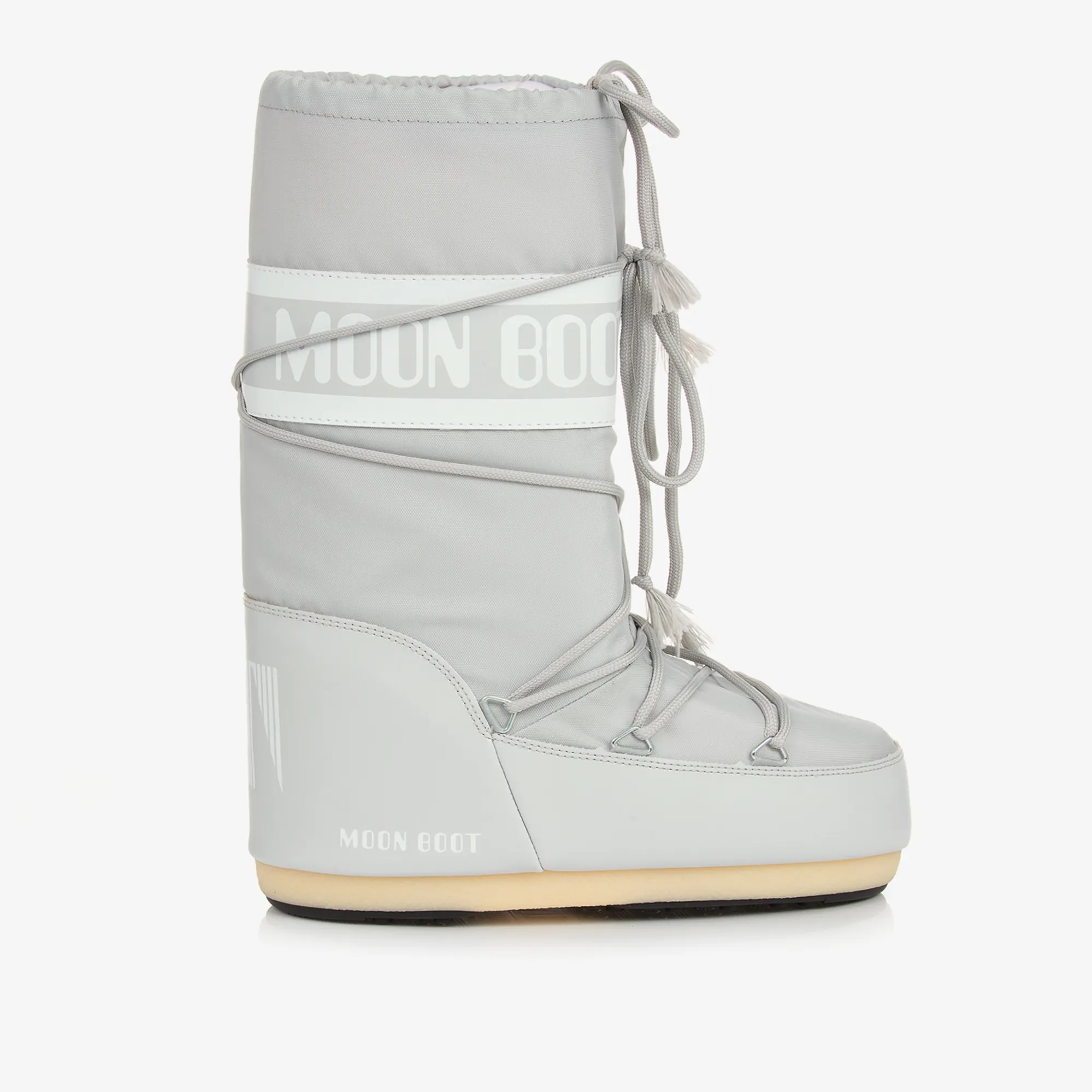 Grey & White Icon Snow Boots