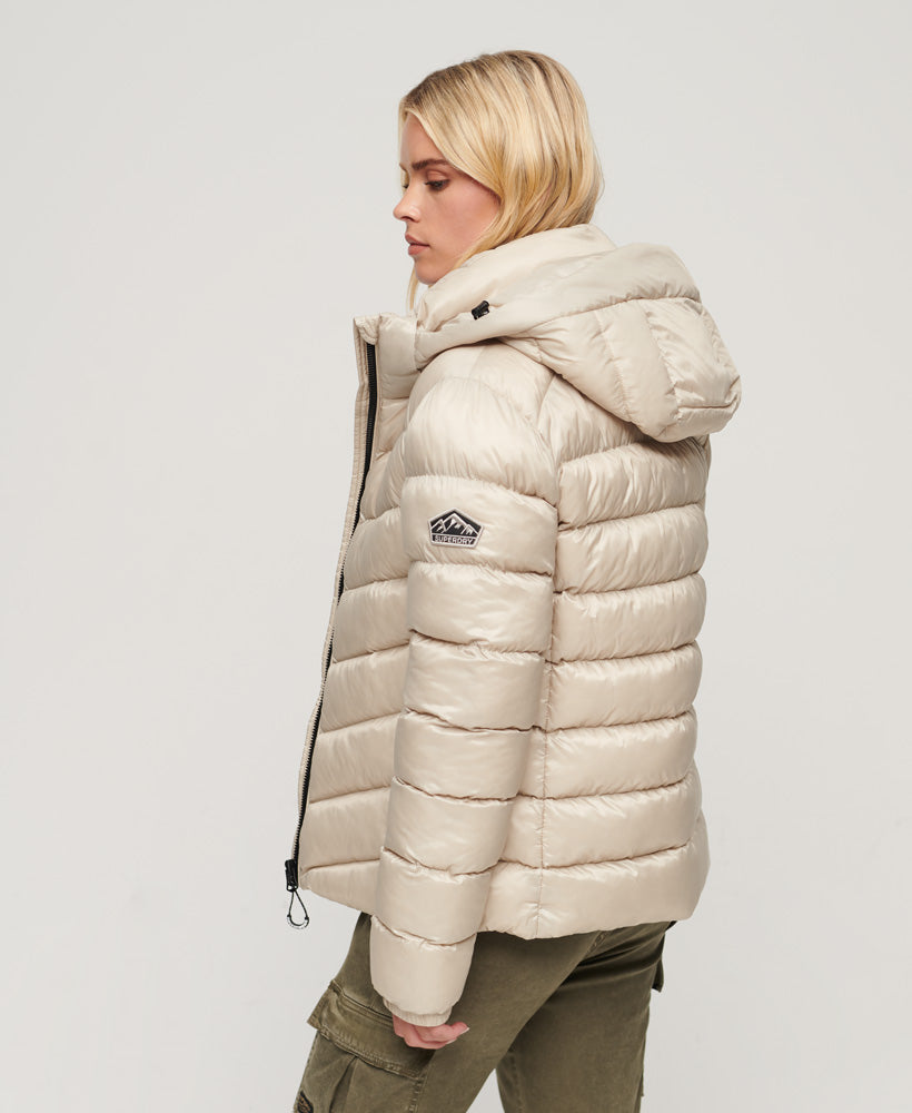 Hooded Fuji Padded Jacket | Pelican Beige