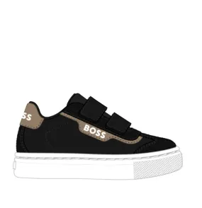 Hugo Boss Black and Brown Double Velcro Sneaker