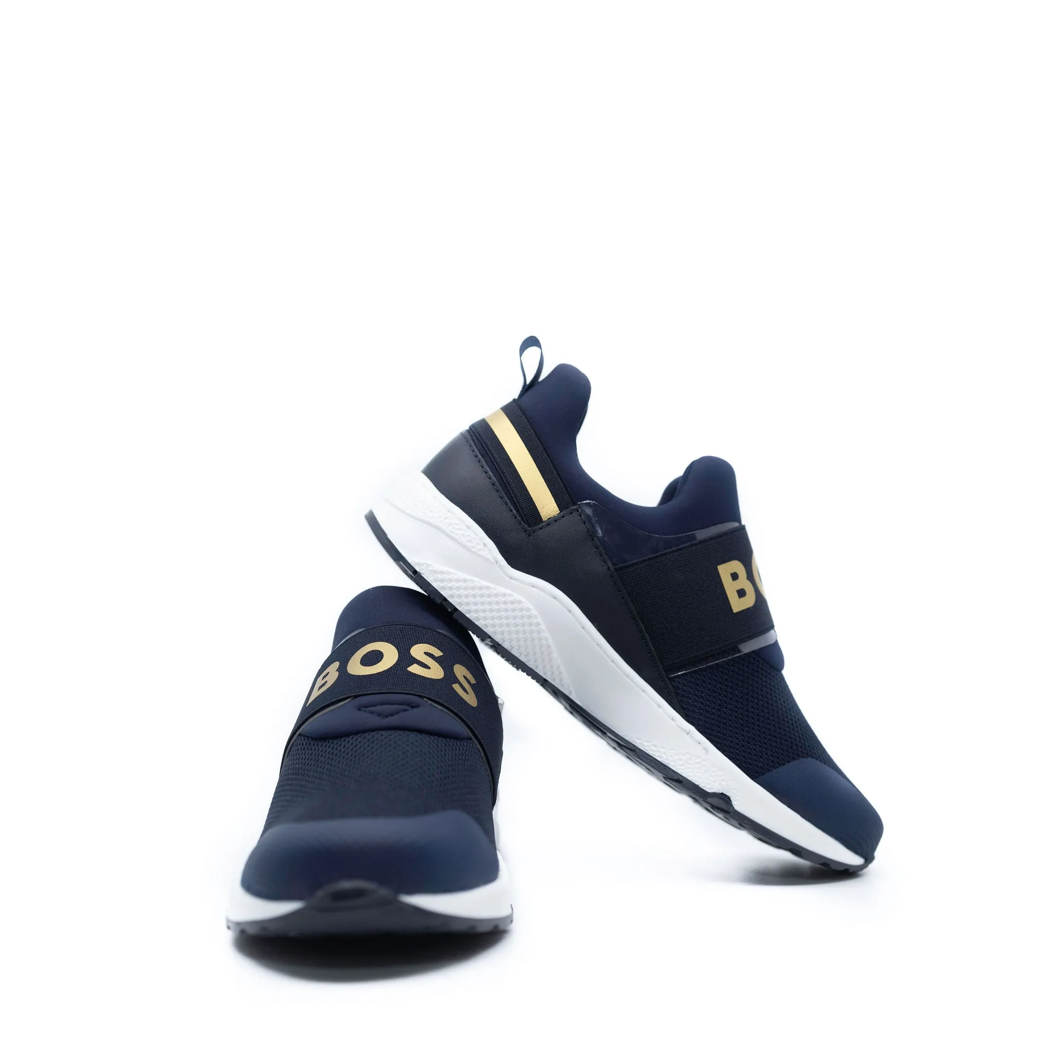 Hugo Boss Navy and Gold Elastic Sneaker