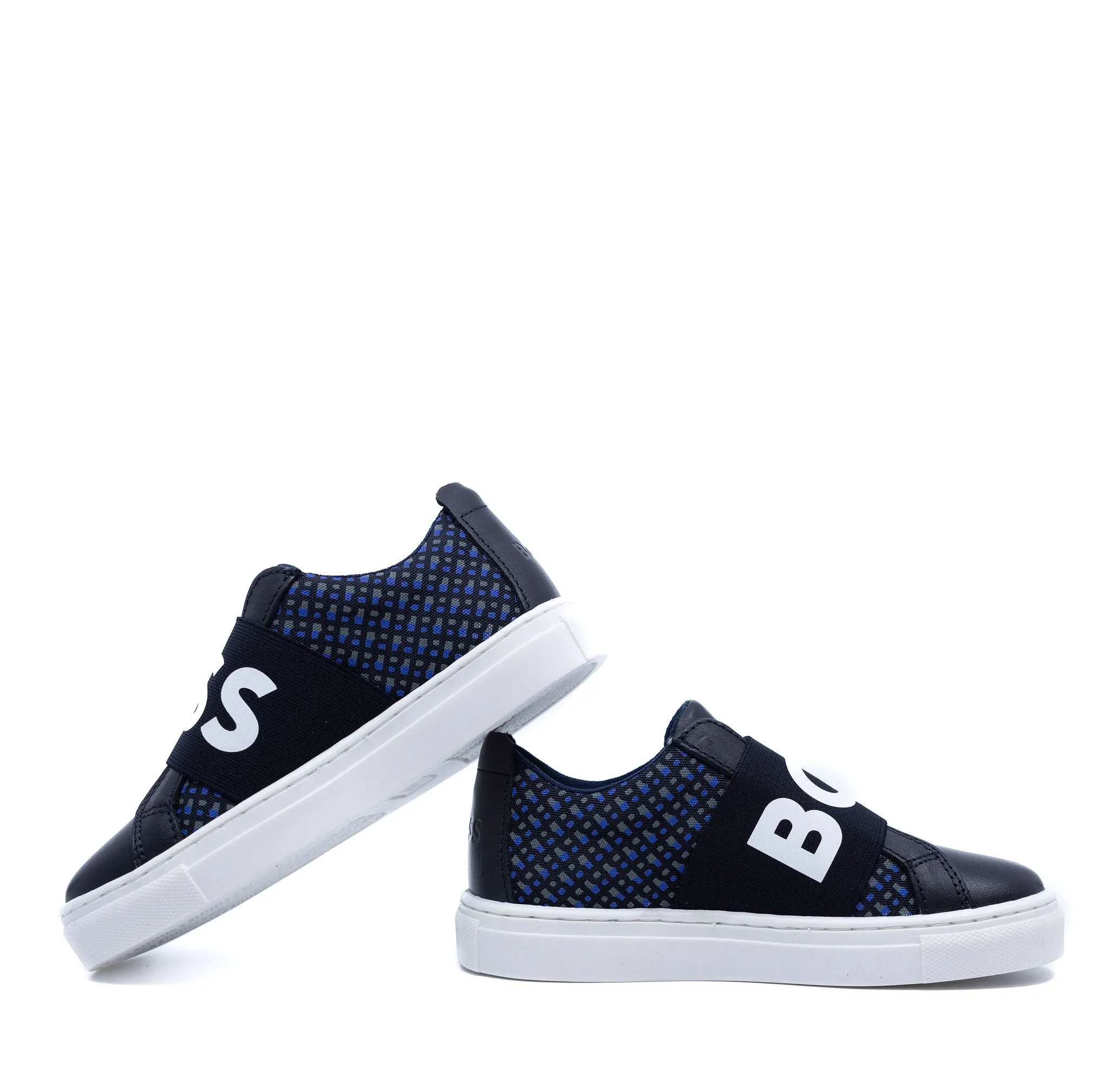 Hugo Boss Navy Logo Elastic Sneaker