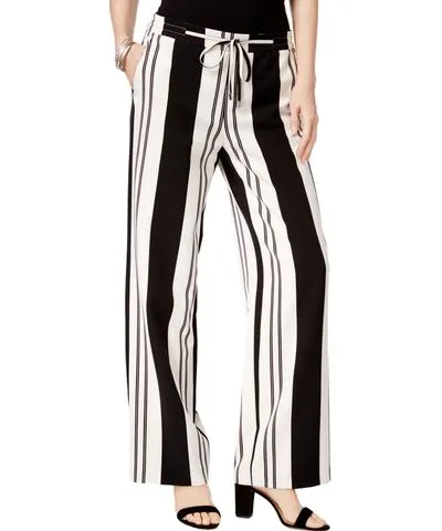 I.N.C. International Concepts Womens Striped Tie Front Wide Leg Pants