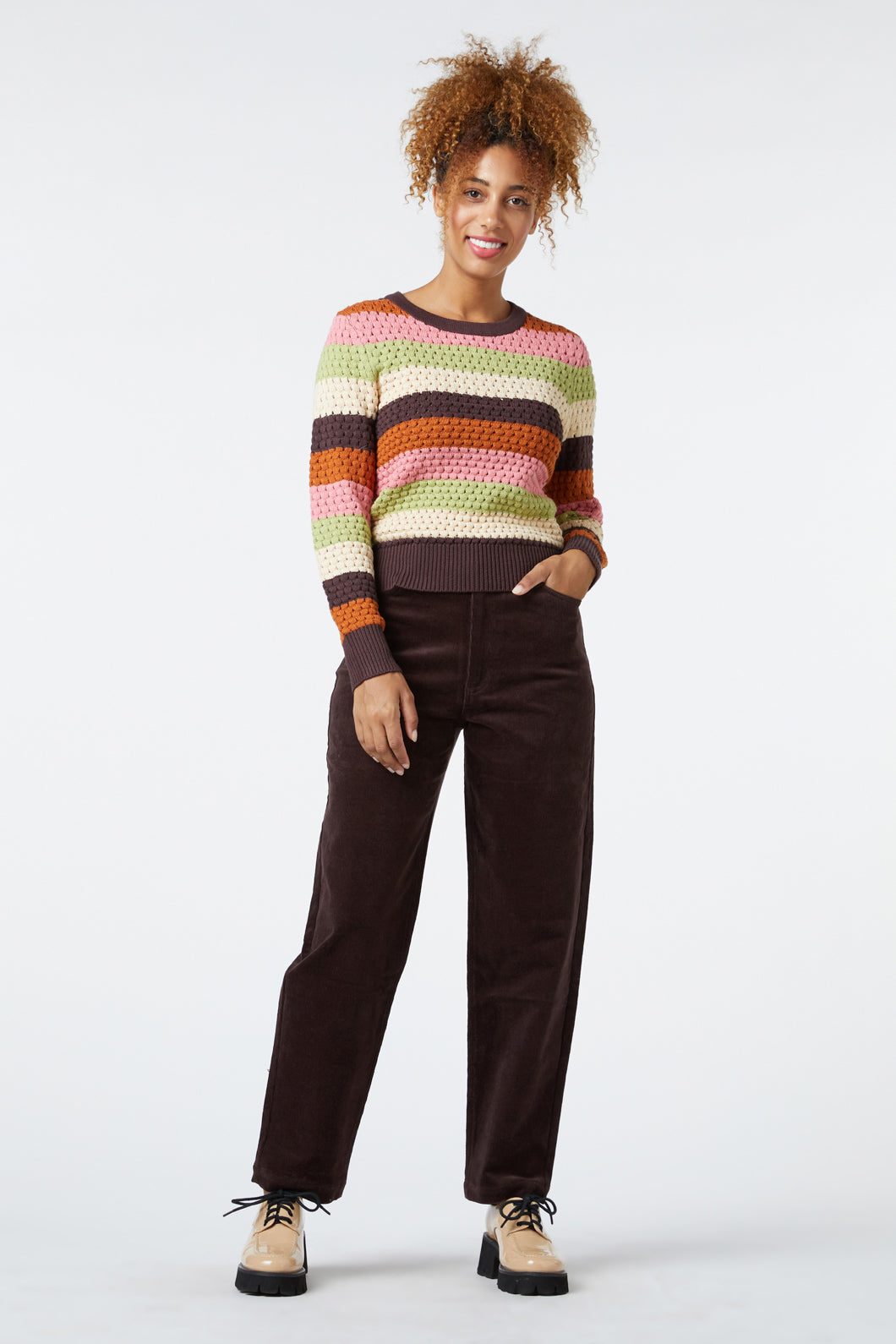 Indie Stripe Knit Sweater