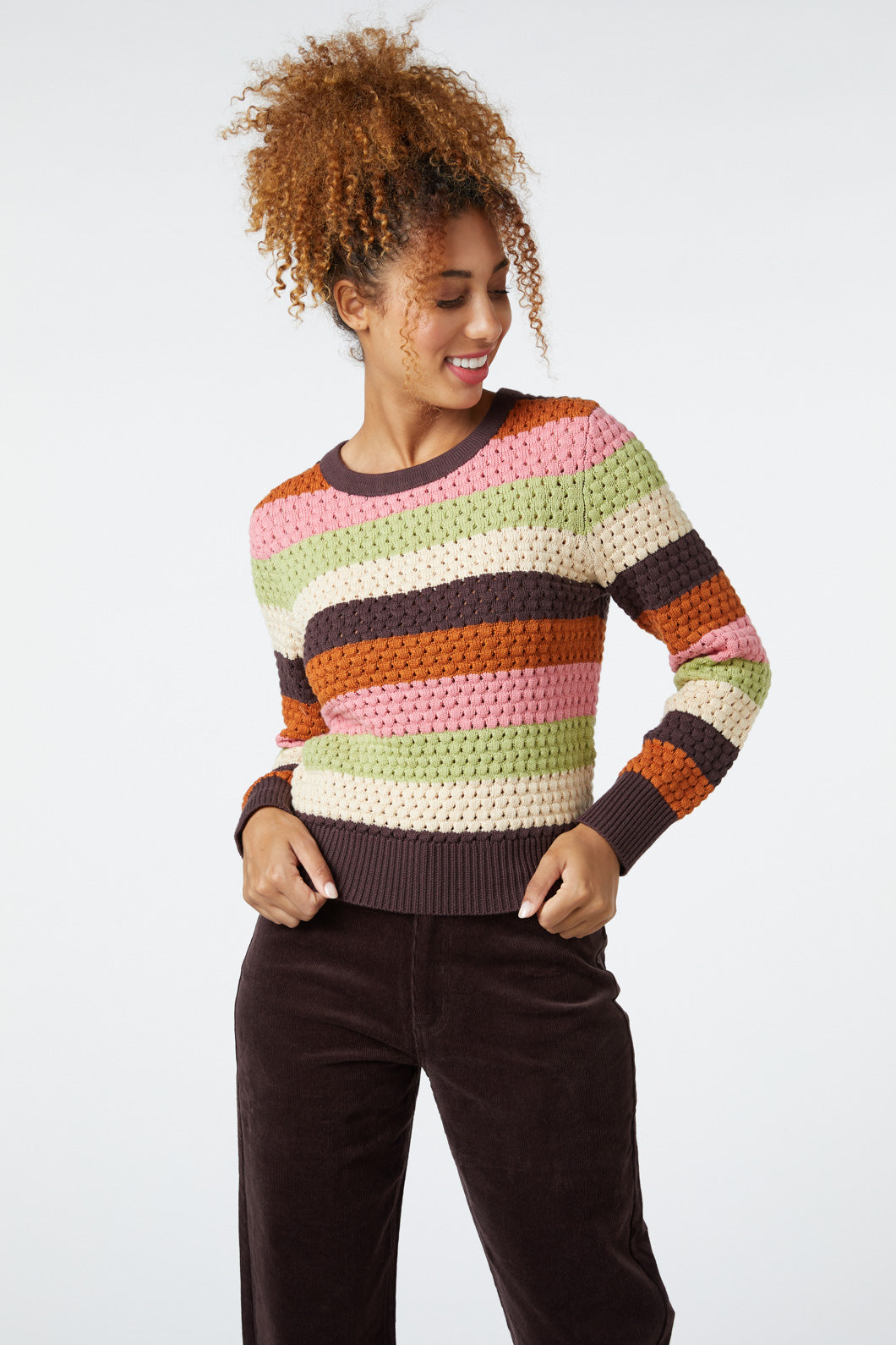 Indie Stripe Knit Sweater