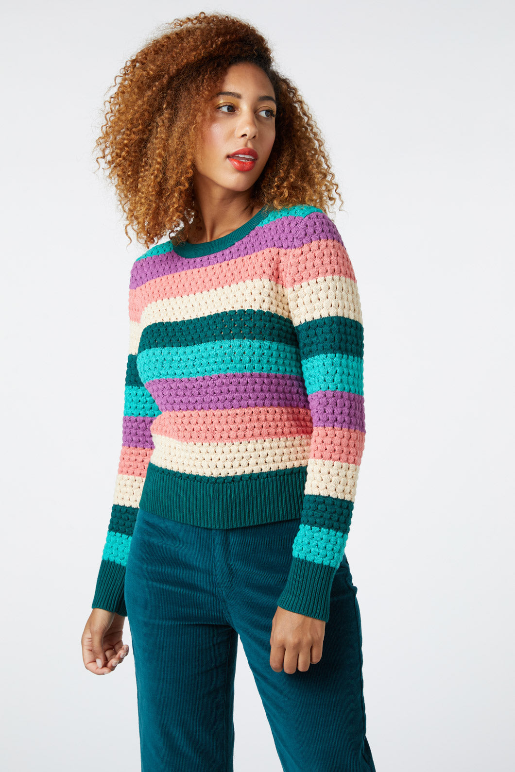 Indie Stripe Knit Sweater