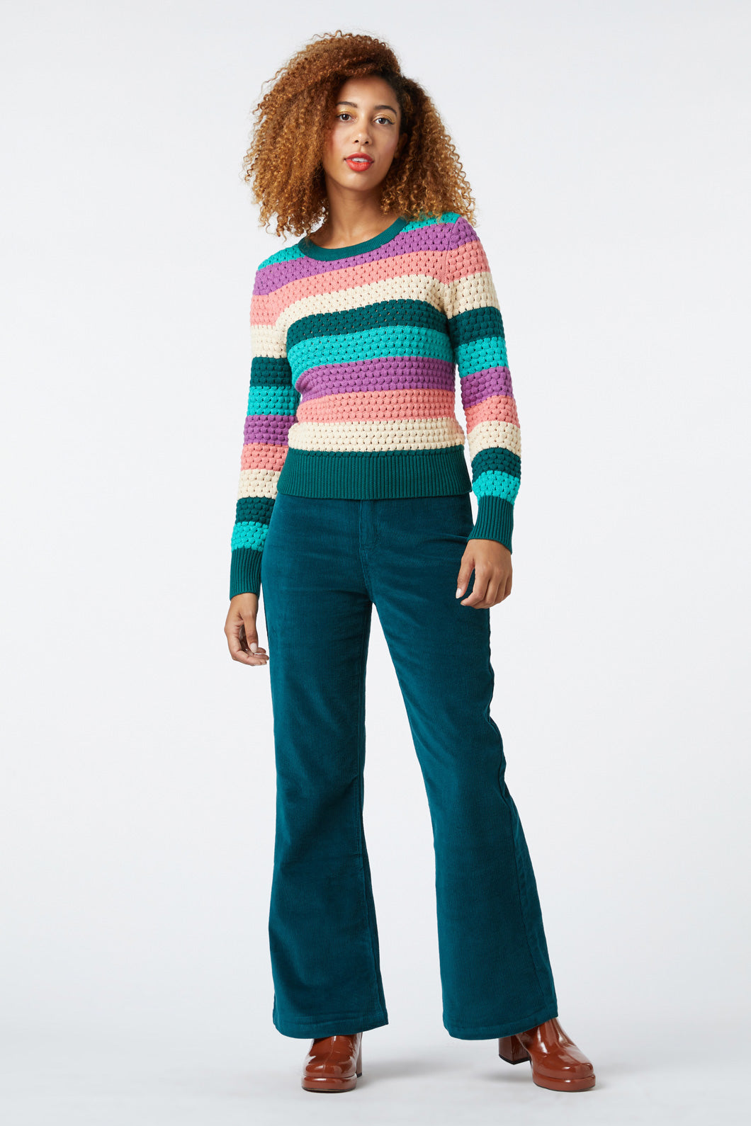 Indie Stripe Knit Sweater