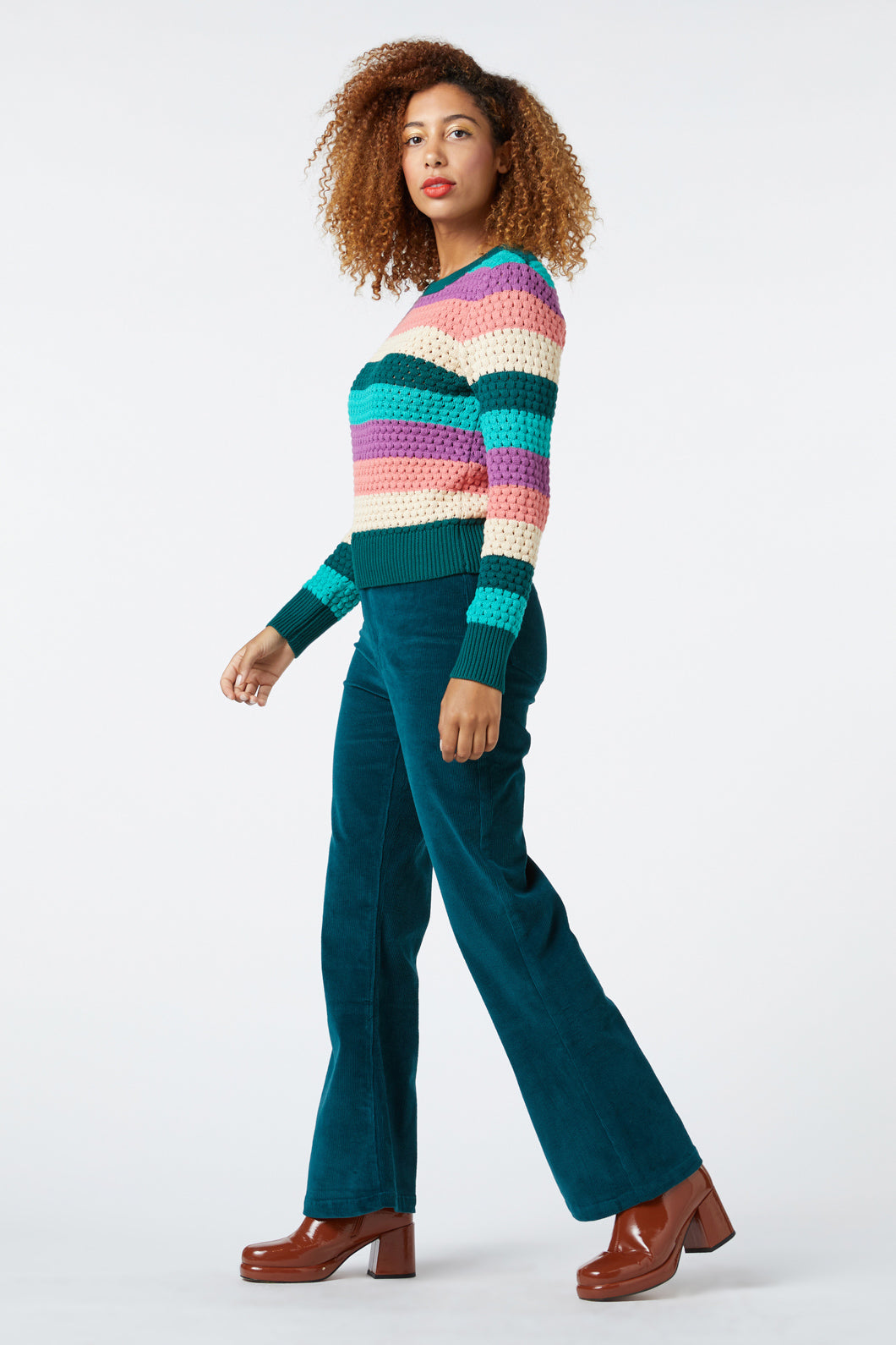 Indie Stripe Knit Sweater