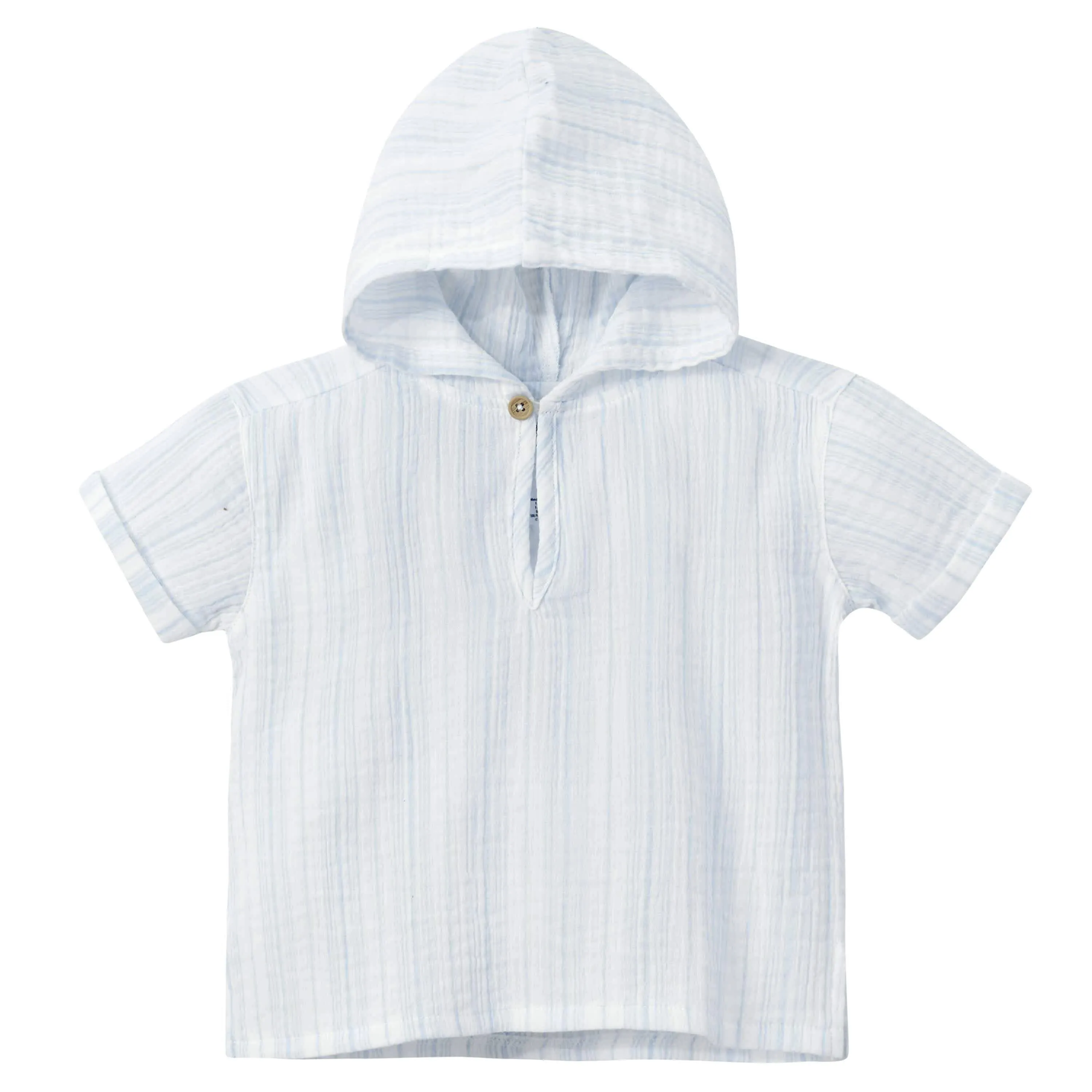 Infant & Toddler Neutral Striped Gauze Hoodie