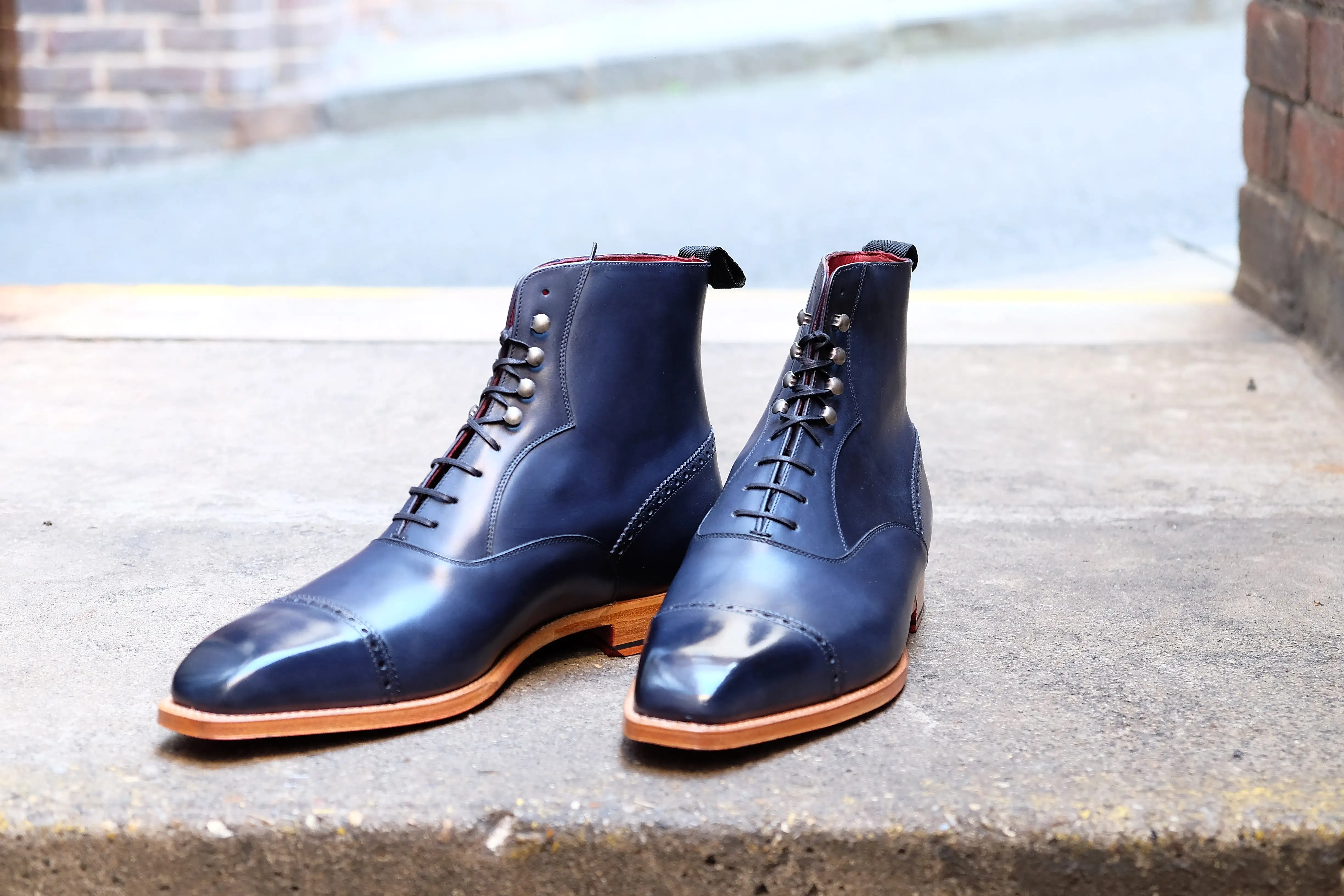 Jimmy - MTO - Navy Calf - MGF Last - Natural Single Leather Sole