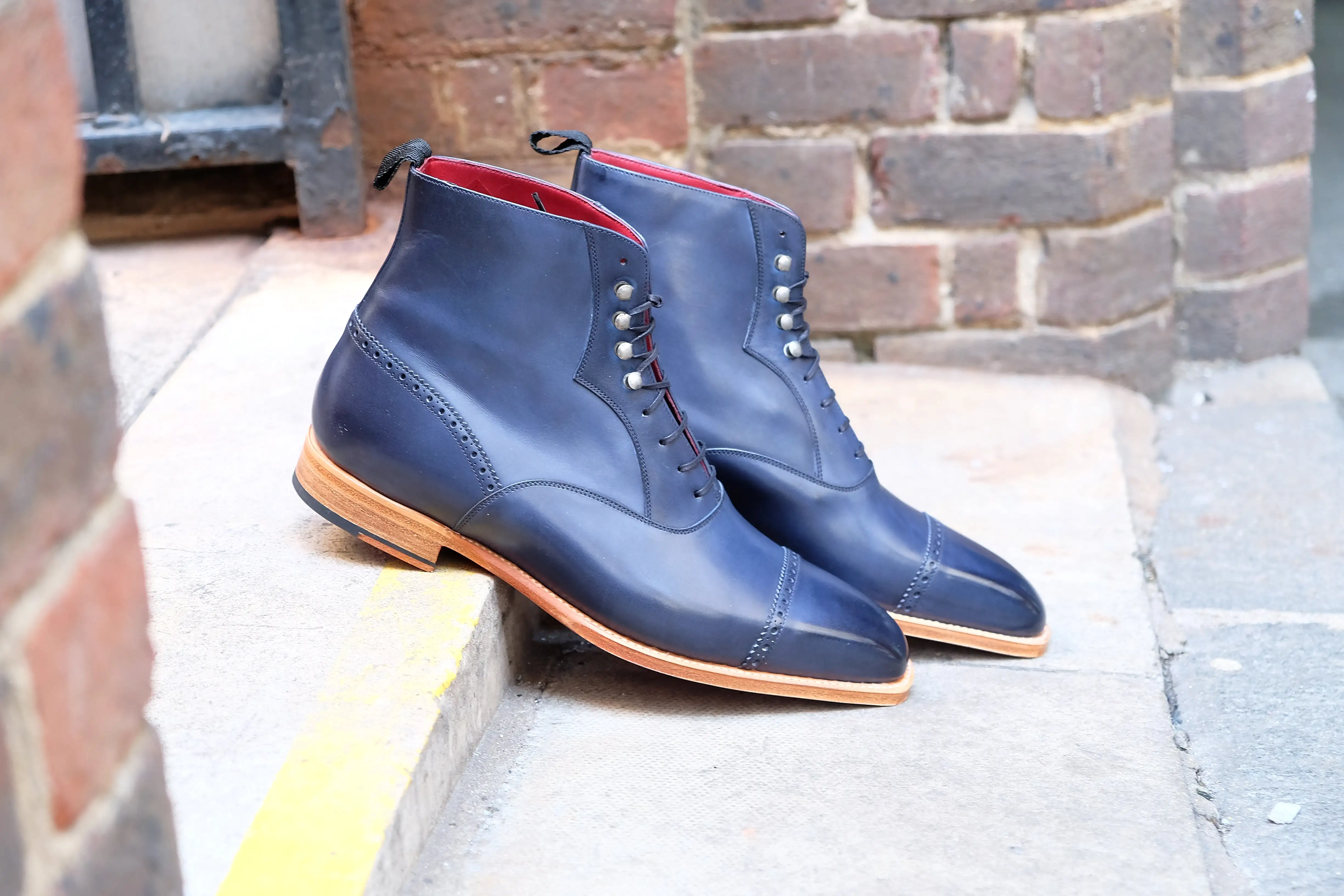 Jimmy - MTO - Navy Calf - MGF Last - Natural Single Leather Sole