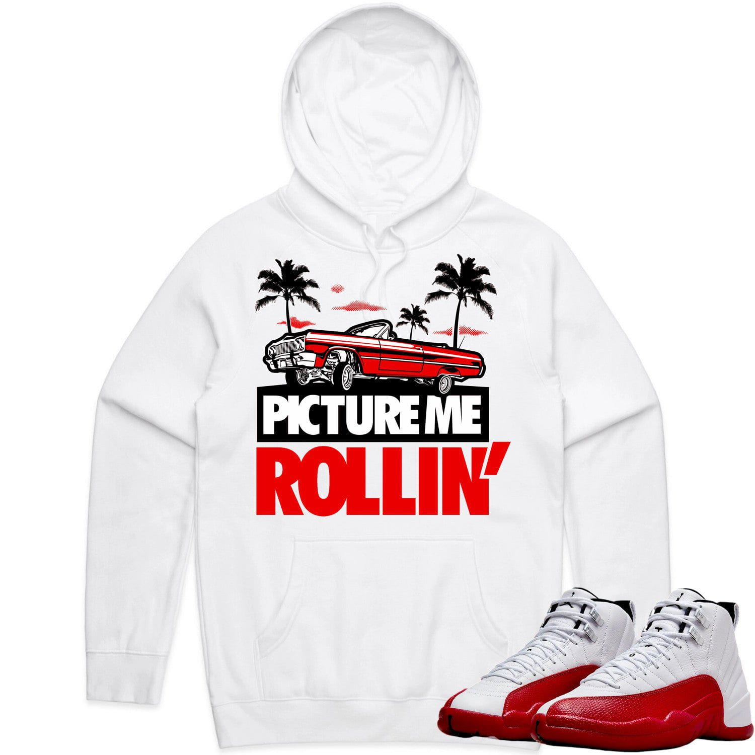 Jordan 12 Cherry 12s Hoodie to Match - RED PMR