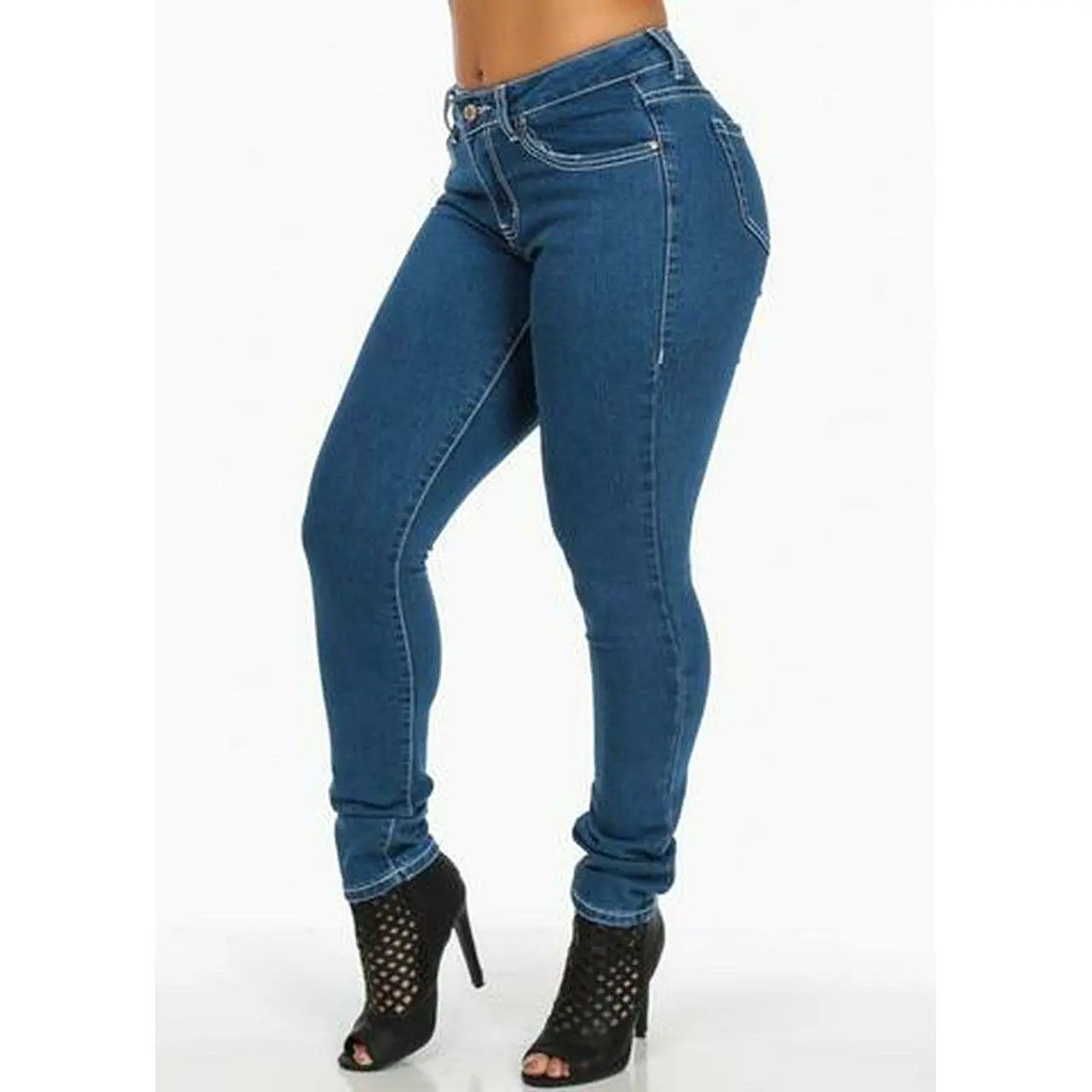 Juniors denim high waist stretch skinny jeans