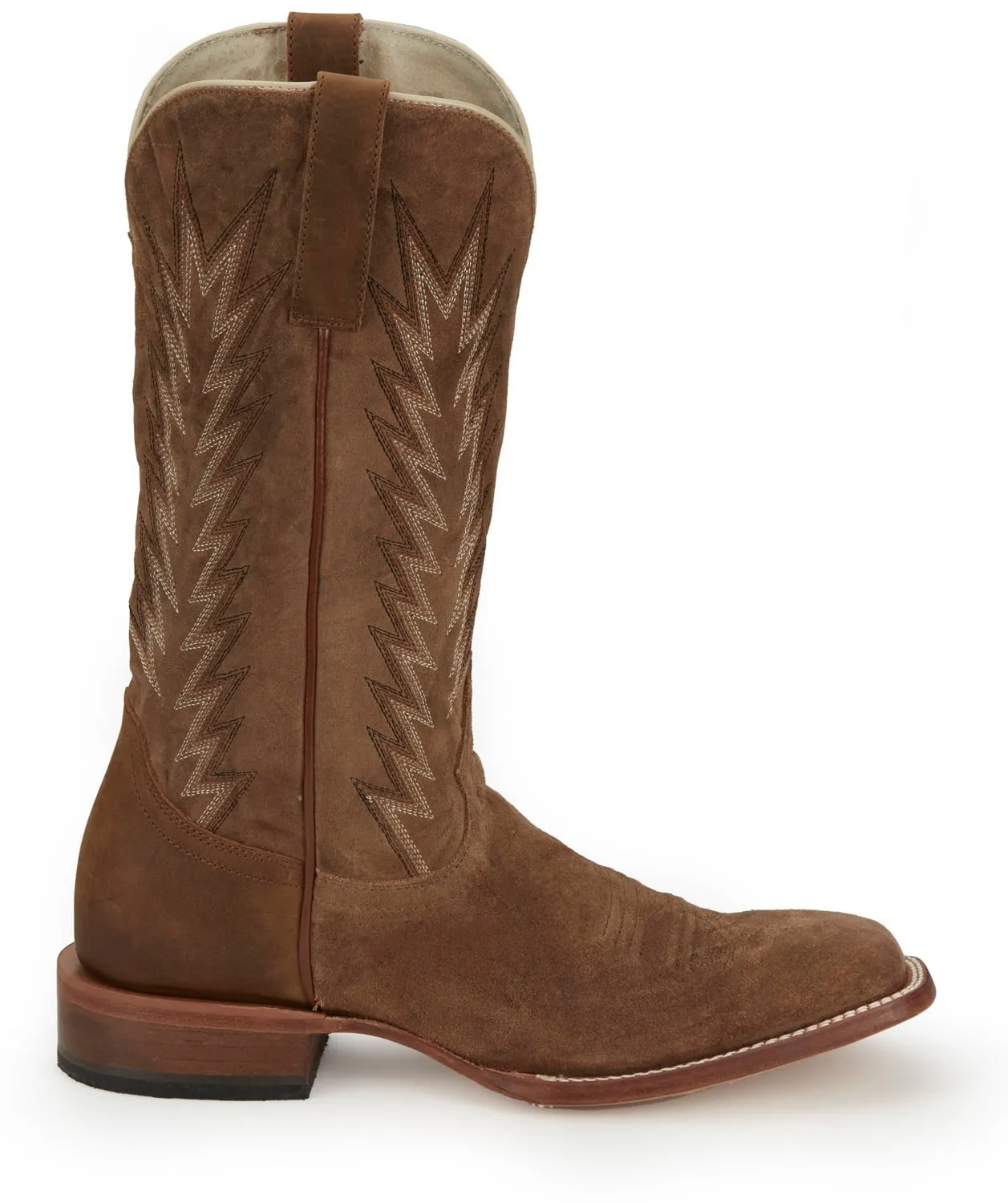 Justin Mens Hombre Clay Brown Suede Cowboy Boots