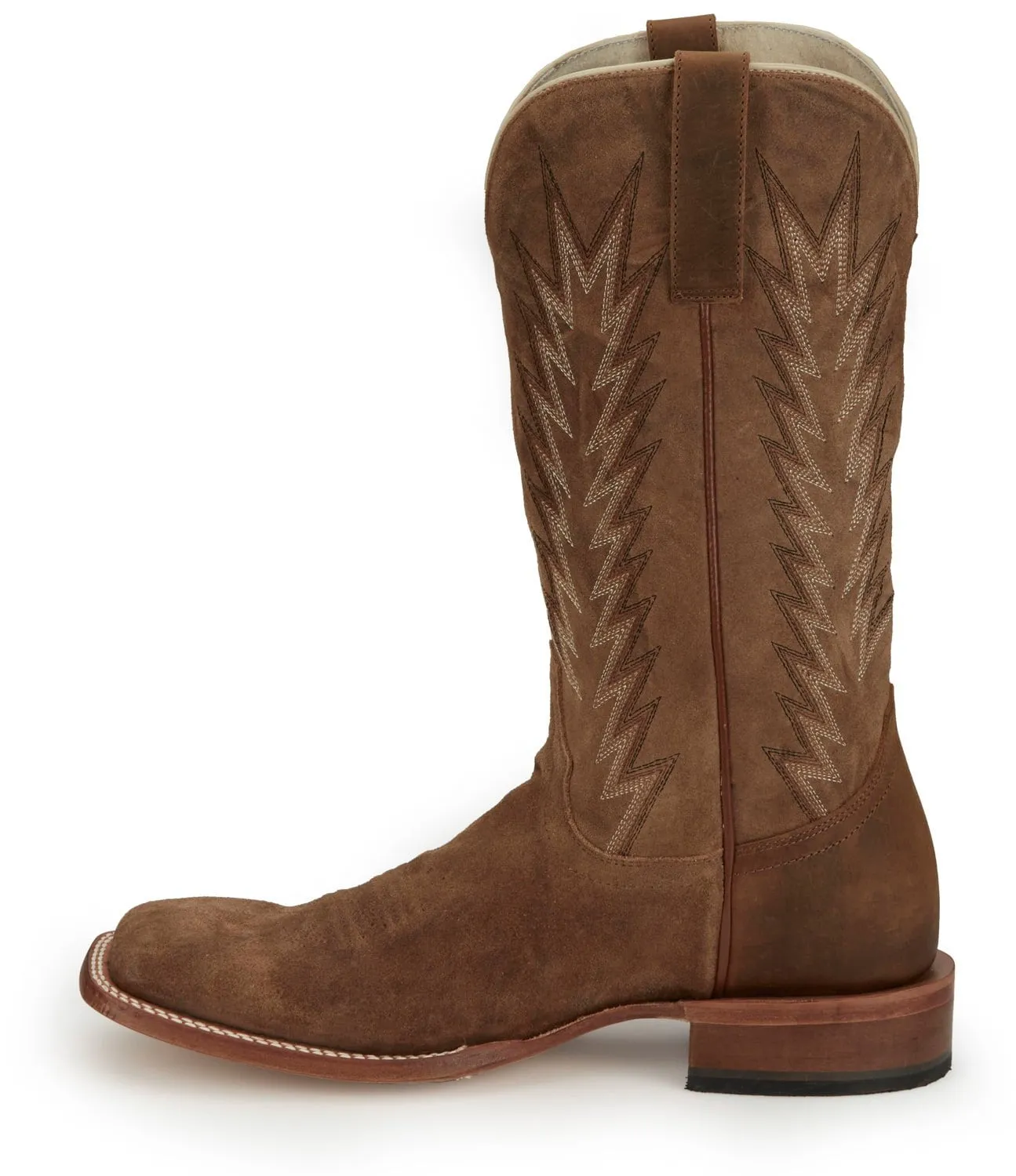 Justin Mens Hombre Clay Brown Suede Cowboy Boots