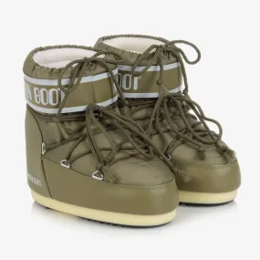 Khaki Green Icon Short Snow Boots