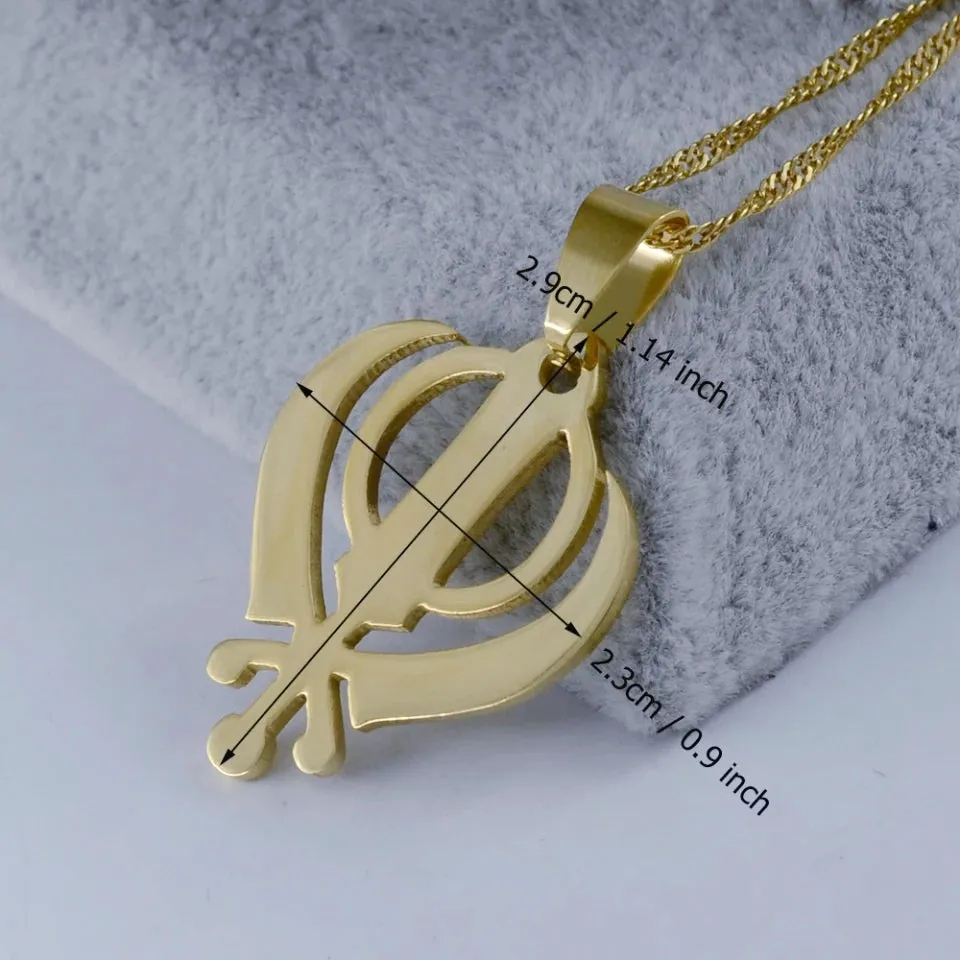 Khanda Necklace Gold Plated