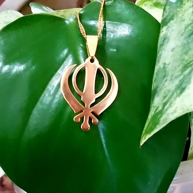 Khanda Necklace Gold Plated