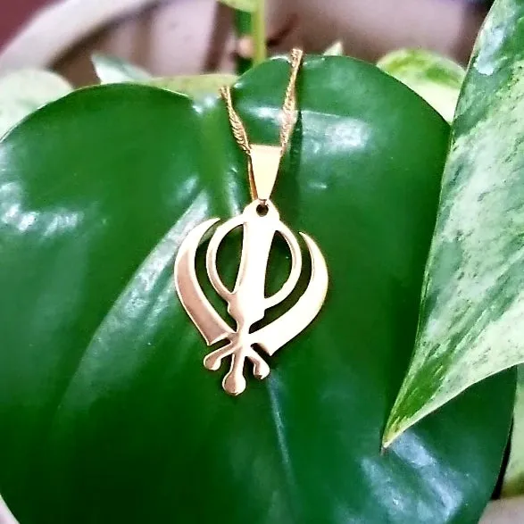 Khanda Necklace Gold Plated