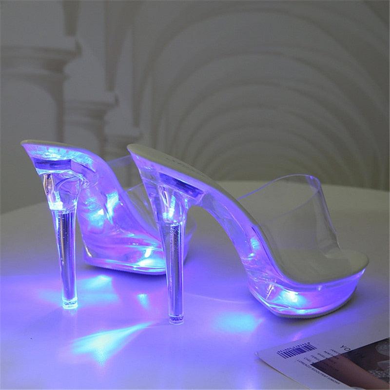 ladies slippers luminous high heels