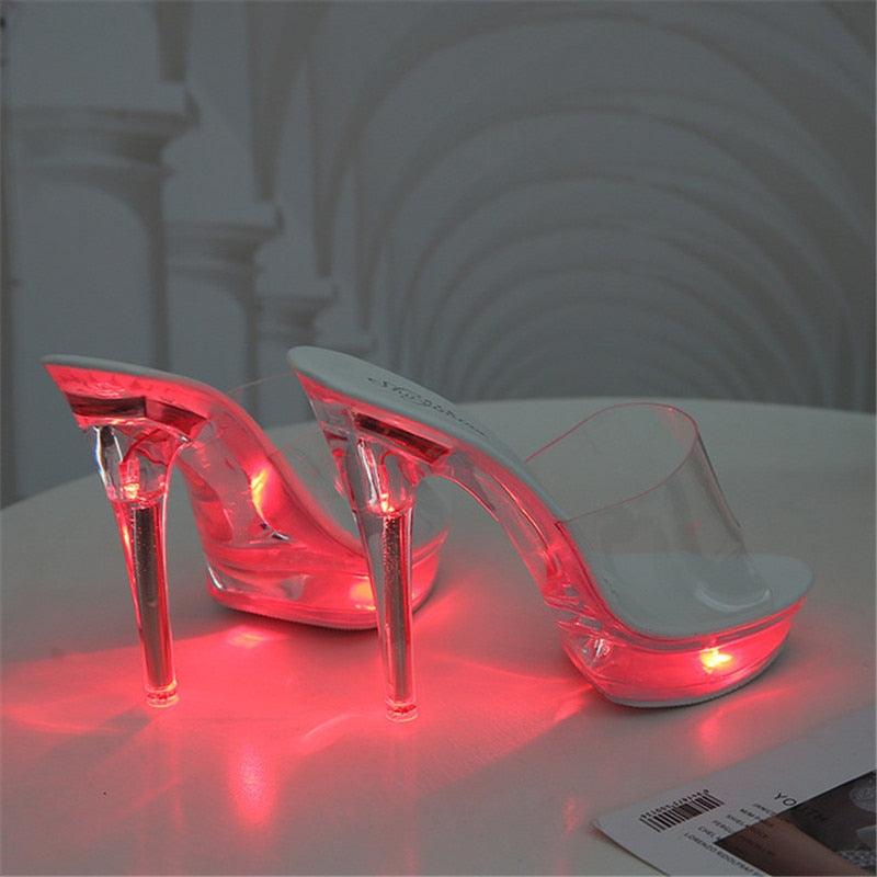 ladies slippers luminous high heels