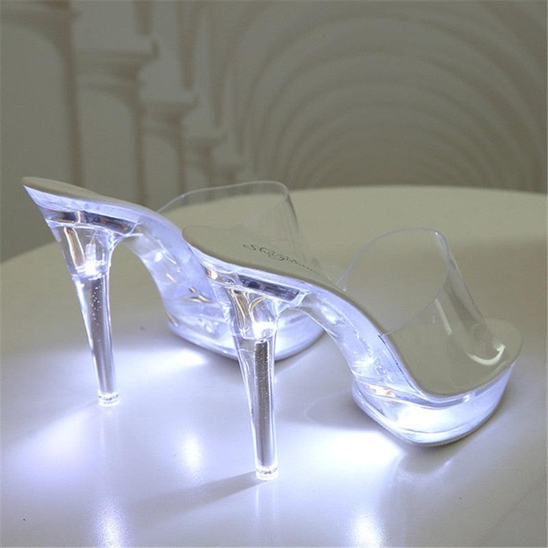 ladies slippers luminous high heels