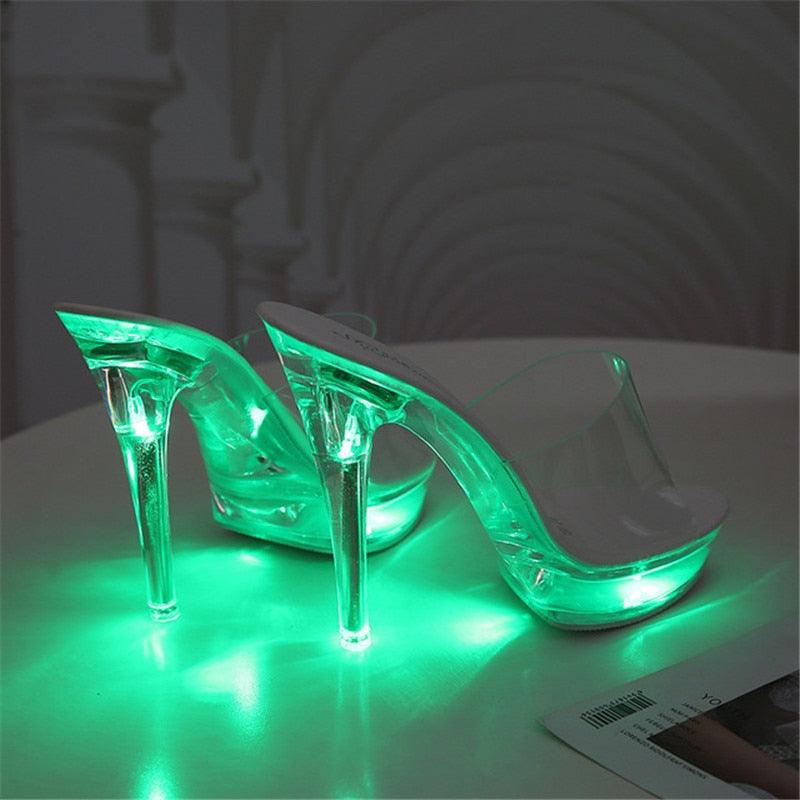 ladies slippers luminous high heels