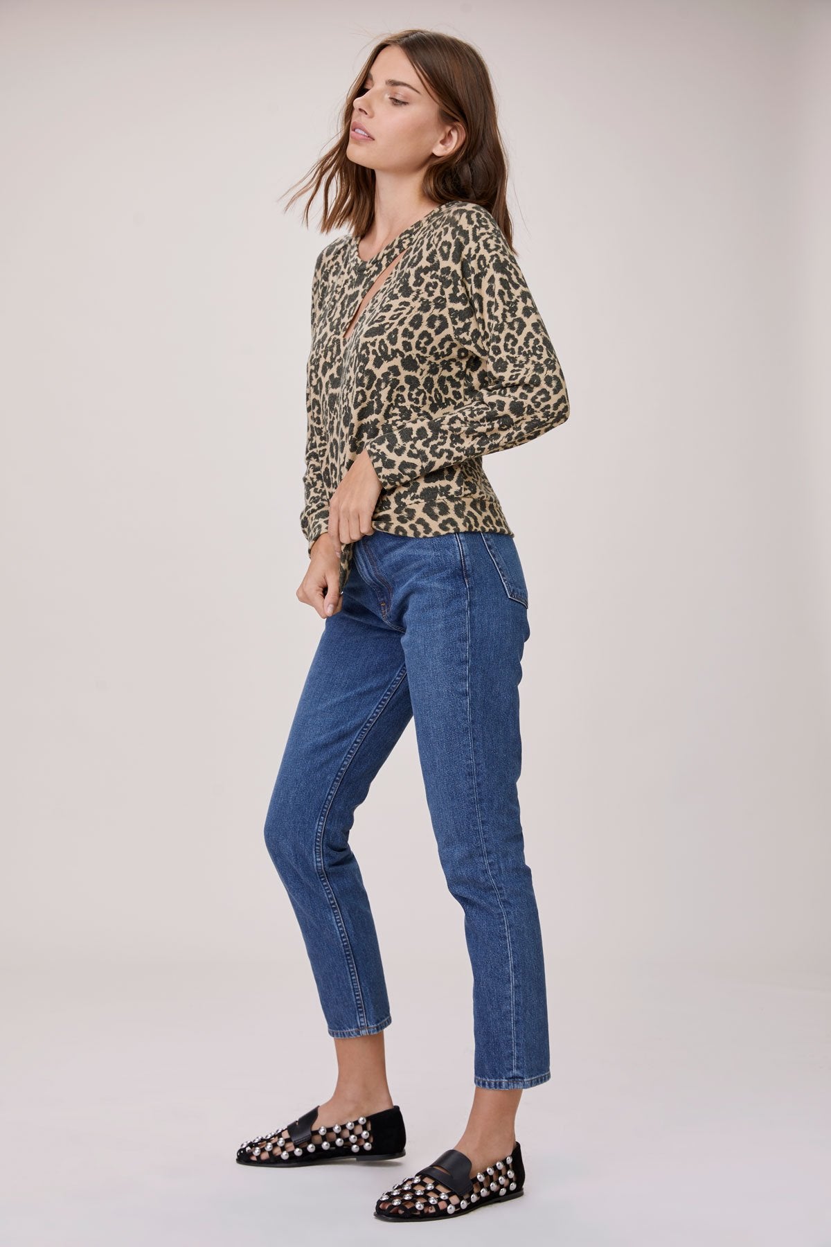 LNA Brushed Leopard Phased Top