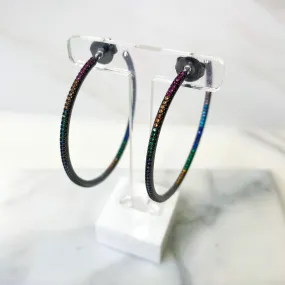 Lucy Black Colorful Hoops