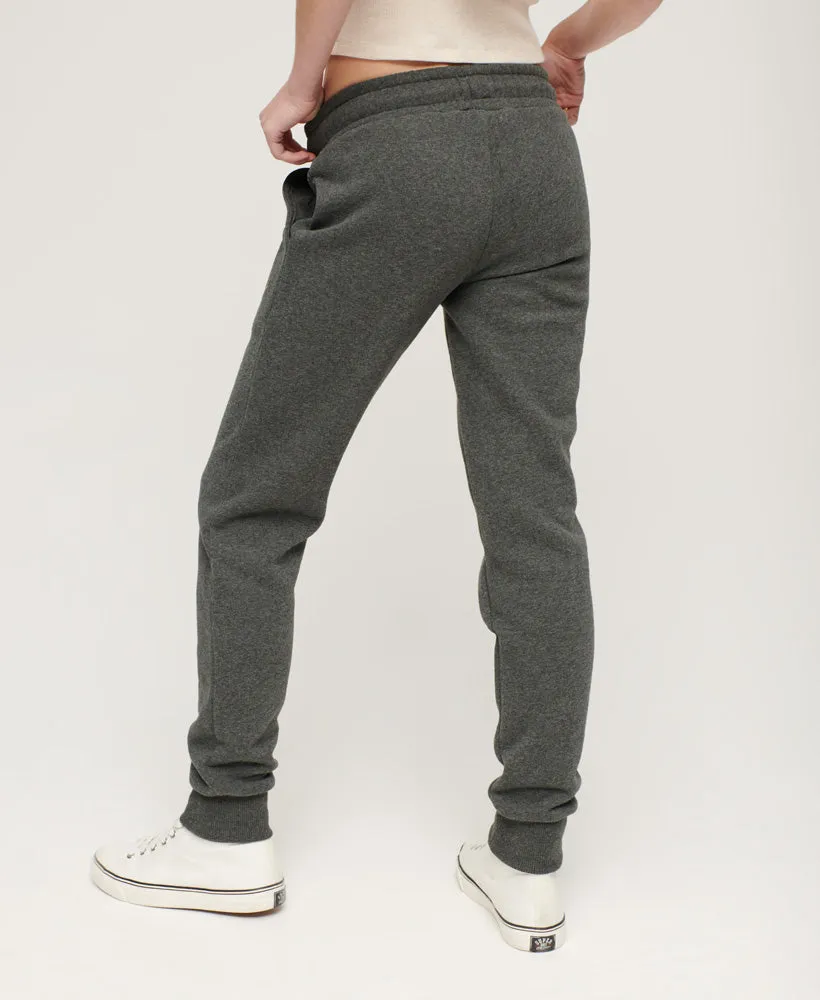 Luxe Metallic Logo Slim Joggers | Rich Charcoal Marle