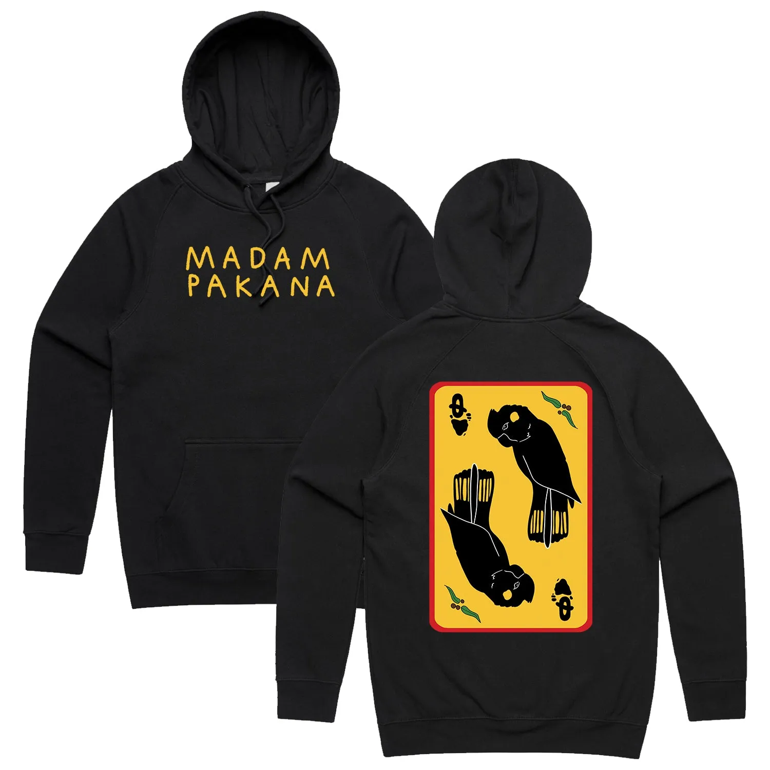 Madam Pakana Queen Cockatoo Hoodie (Black)