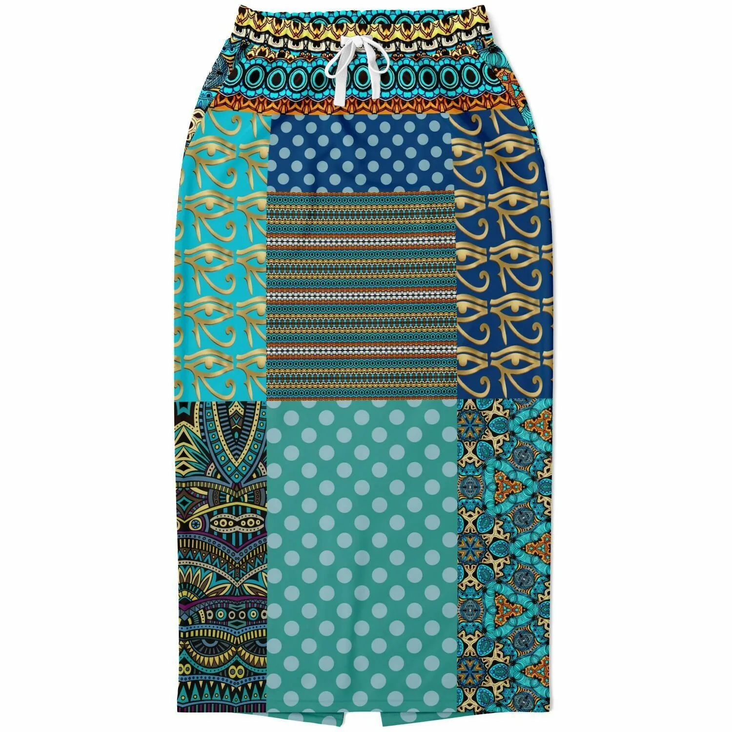 Many Blessings Horus Eye Eco-Poly Long Pocket Skirt