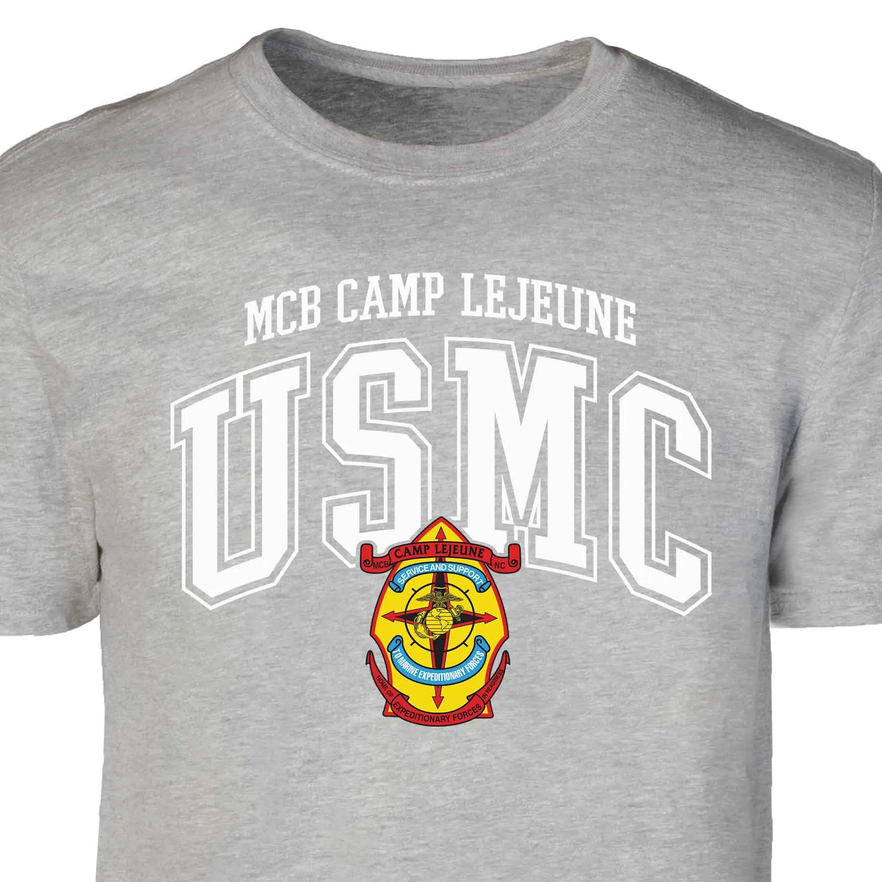 MCB Camp Lejeune Arched Patch Graphic T-shirt