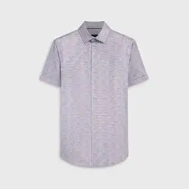 Men's Bugatchi | Miles Honeycomb Print  OoohCotton® | Navy