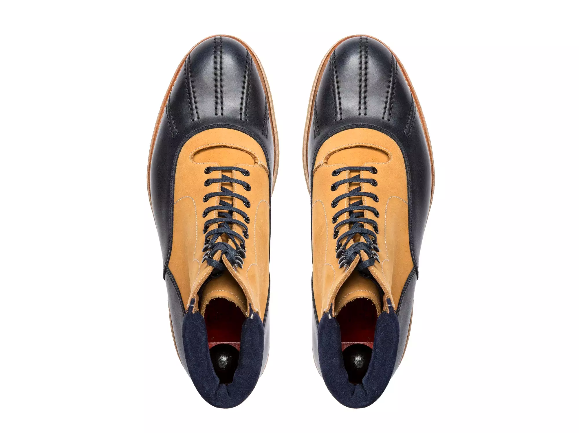 Mercer - MTO - Navy Calf / Tan Nubuck - TMG Last - Crepe Rubber Sole