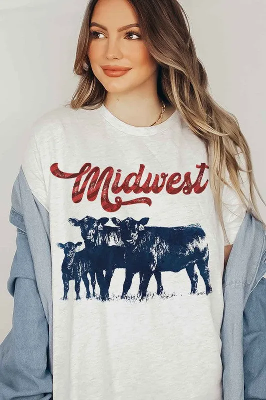 MIDWEST CATTLE GRAPHIC T-SHIRT