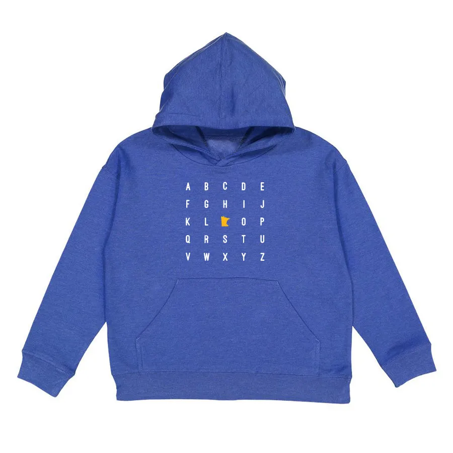 MN Alphabet Kid's Lightweight Hoodie